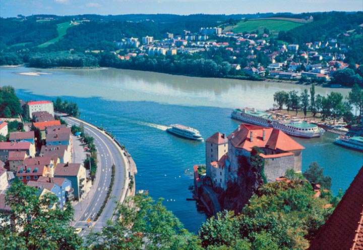 Dreiflüsseeck in Passau