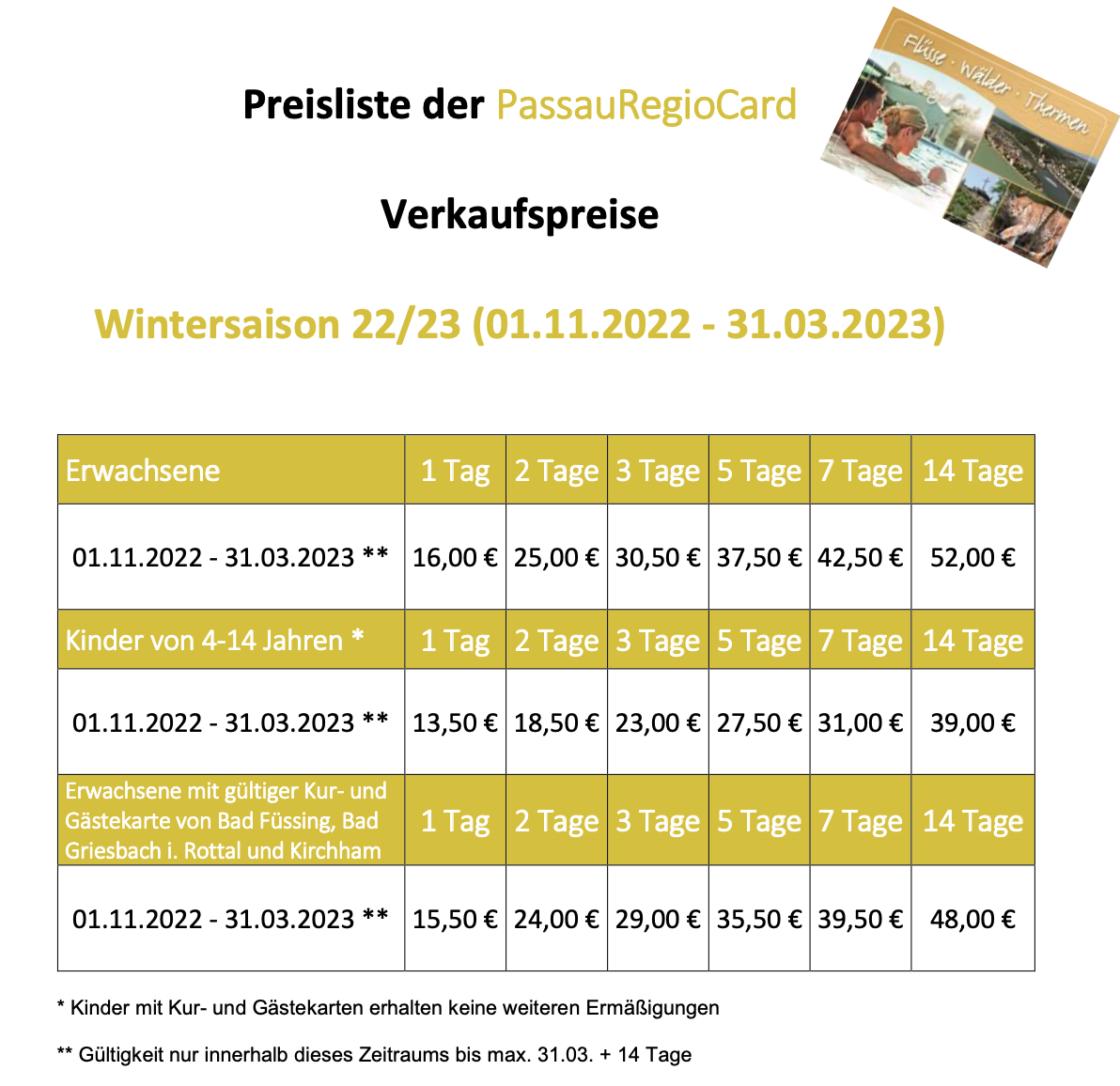 PREISE PAREC WI 22/23